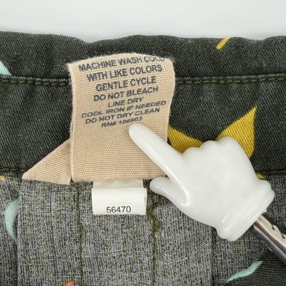 Duluth Trading Co Womens L Green Floral Tencel Button Up Shirt Casual Outdoor - Picture 9 of 11